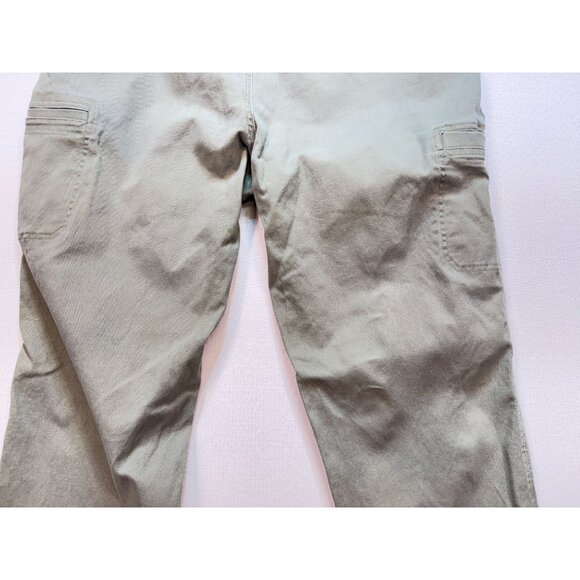 L.L. Bean Natural Fit Cargo Pants Mens 38x29 Khaki Green Casual Straight Stretch - Picture 12 of 13